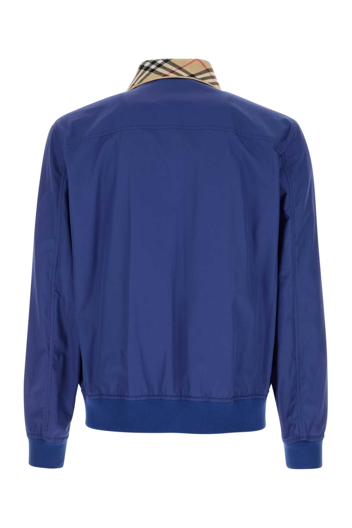 Burberry Men Blue Cotton Jacket BURBERRY