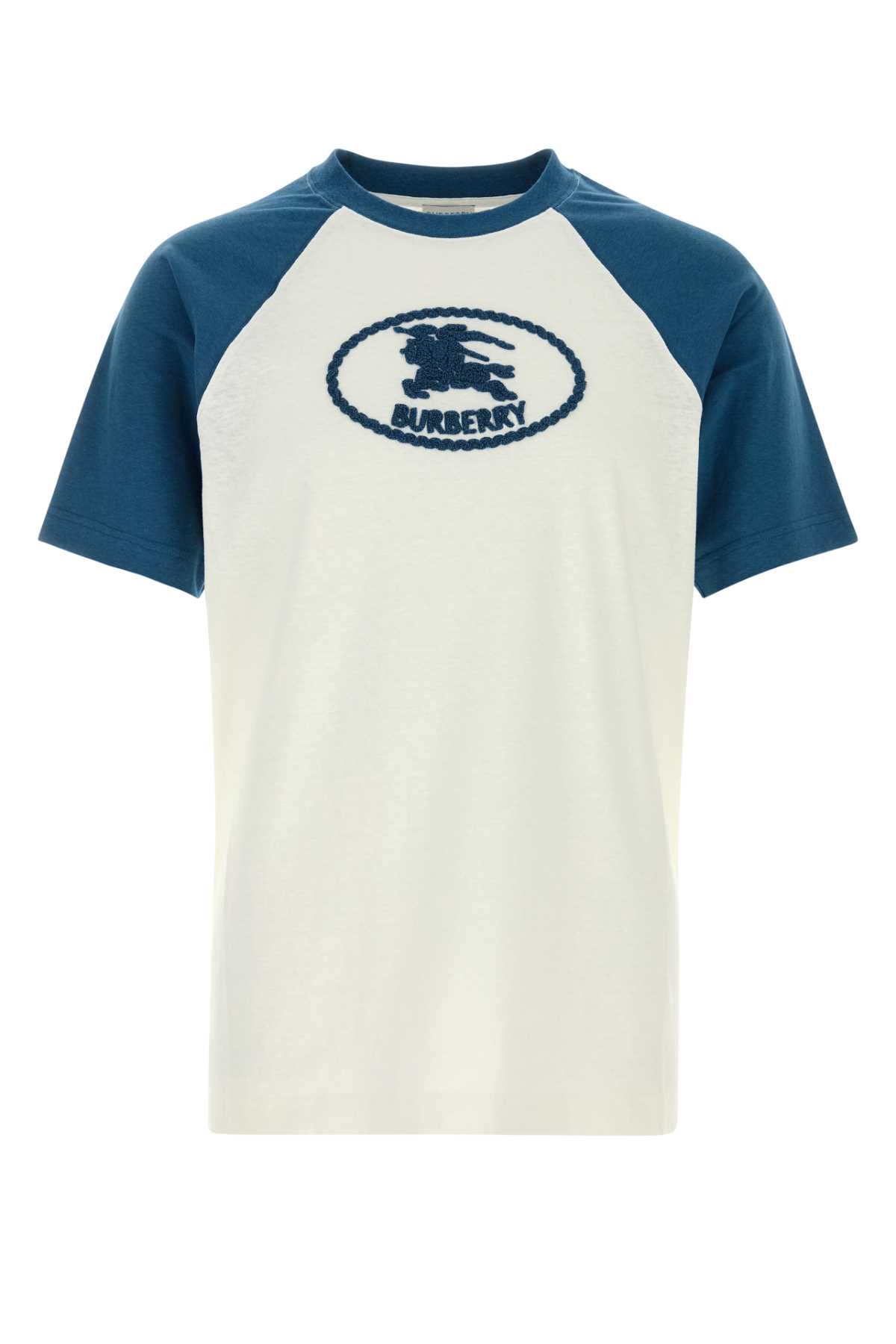 Burberry Men Ivory Cotton T-Shirt BURBERRY