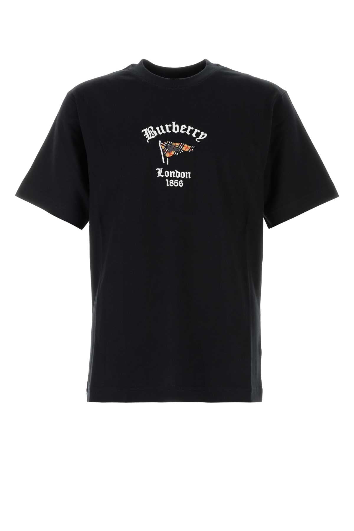 Burberry Men Black Cotton T-Shirt BURBERRY