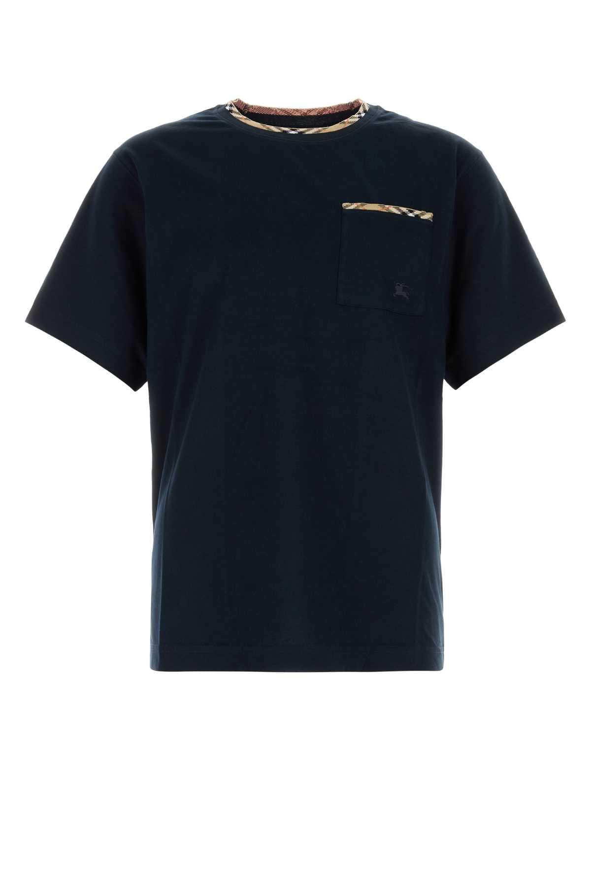 Burberry Men Midnight Blue Cotton T-Shirt BURBERRY