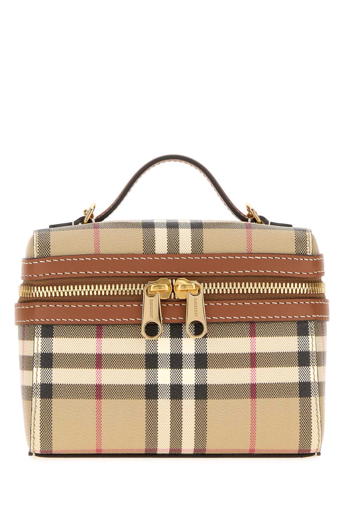Burberry Women Printed Canvas Mini Vanity Handbag BURBERRY