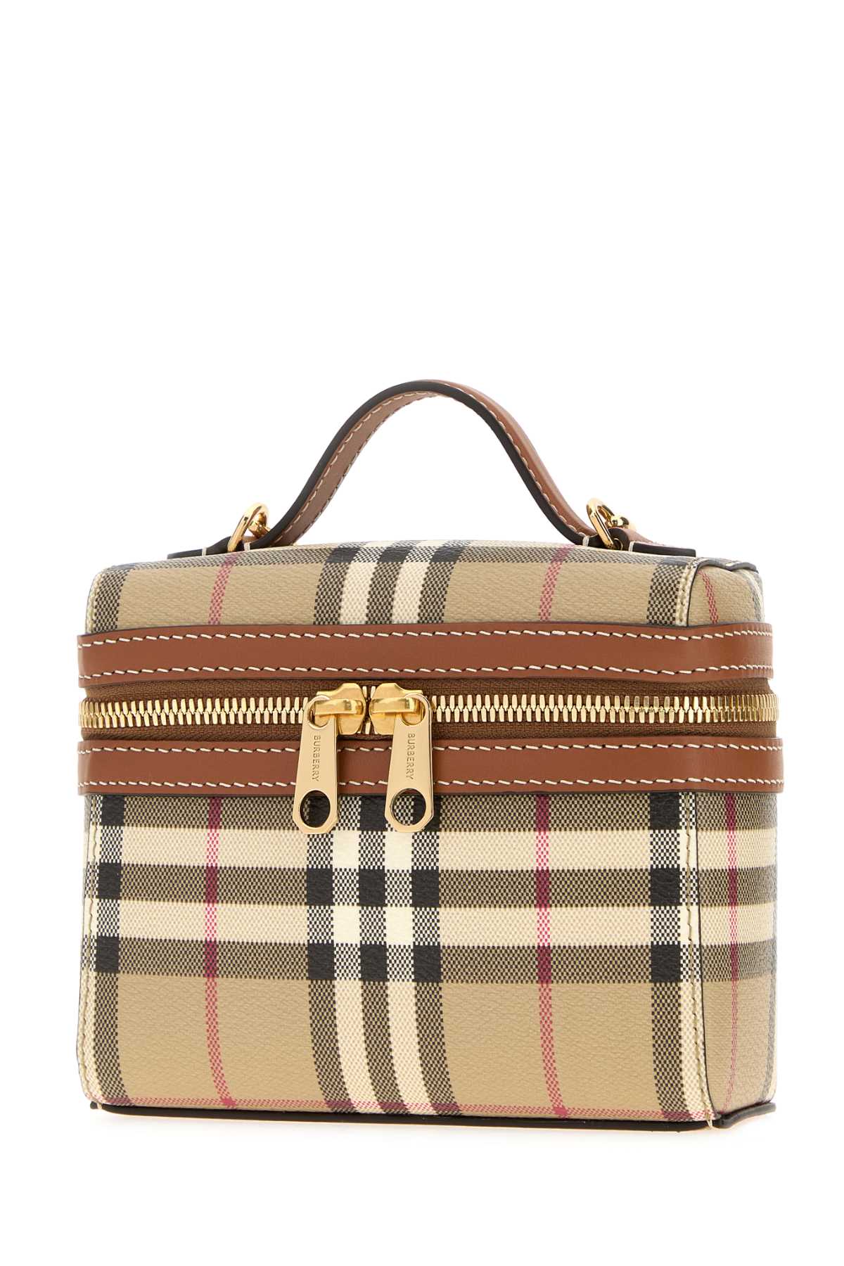 Burberry Women Printed Canvas Mini Vanity Handbag BURBERRY