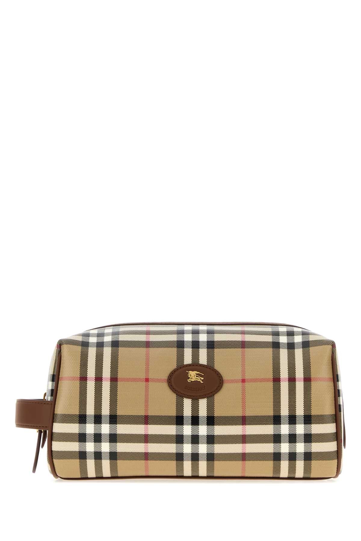 Burberry Men Printed Canvas Check Beauty Case BURBERRY