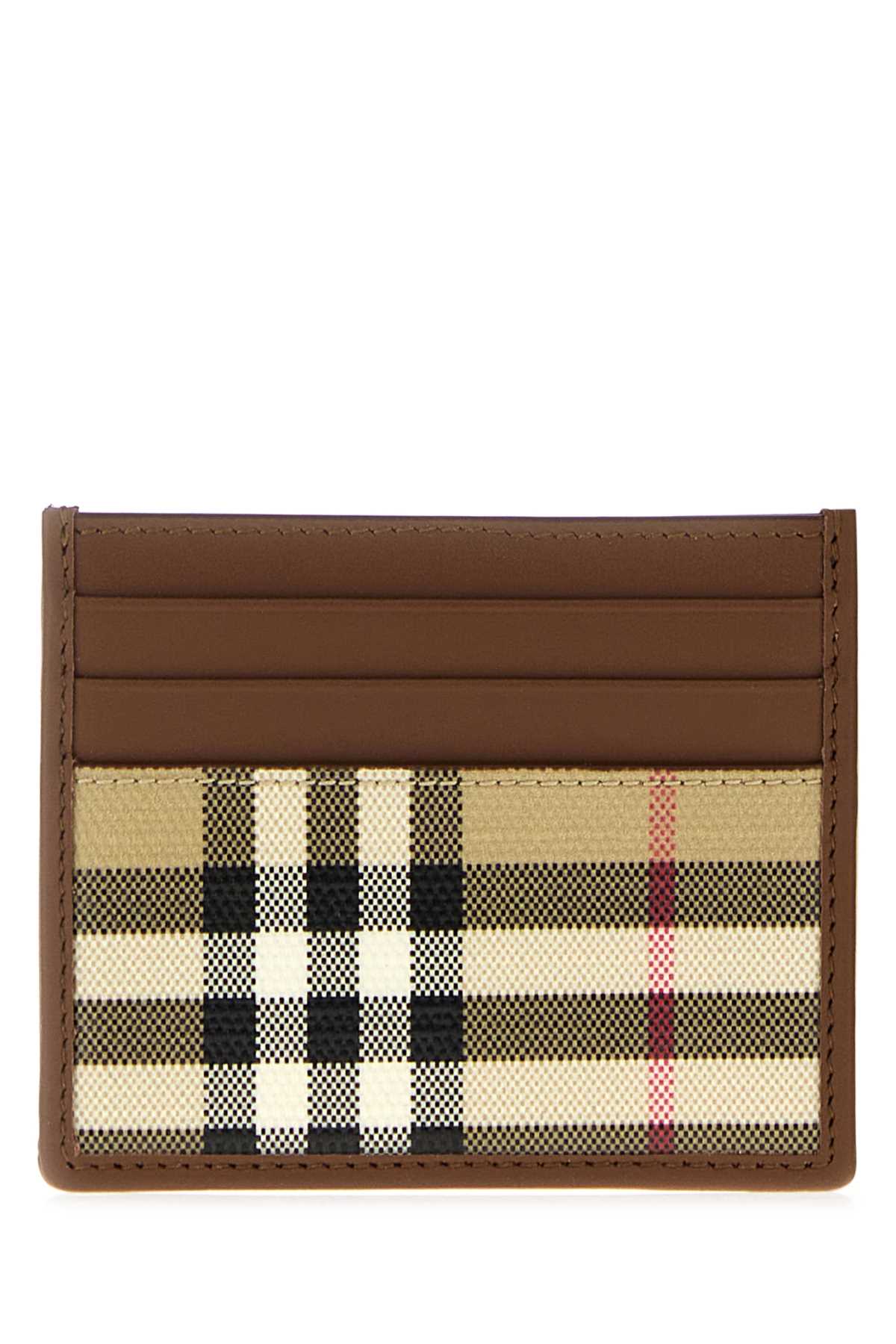 Burberry Men Printed Canvas And Leather Card Holder BURBERRY