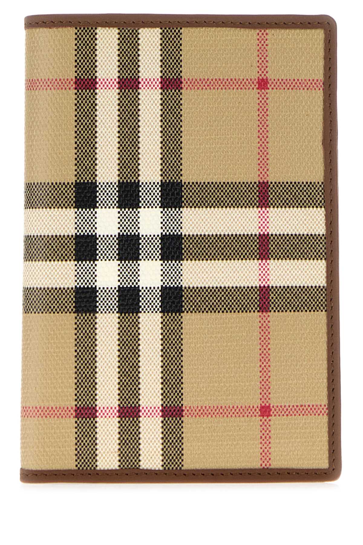 Burberry Men Printed Canvas Passport Holder