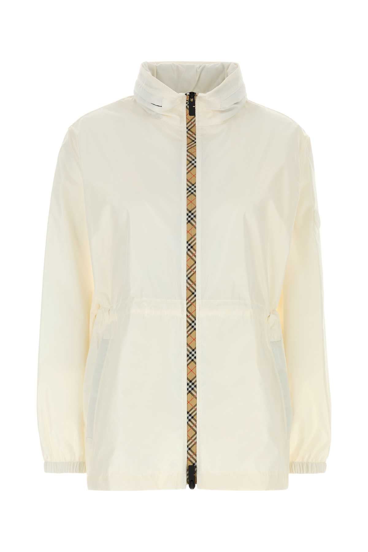 Burberry Women White Nylon Jacket