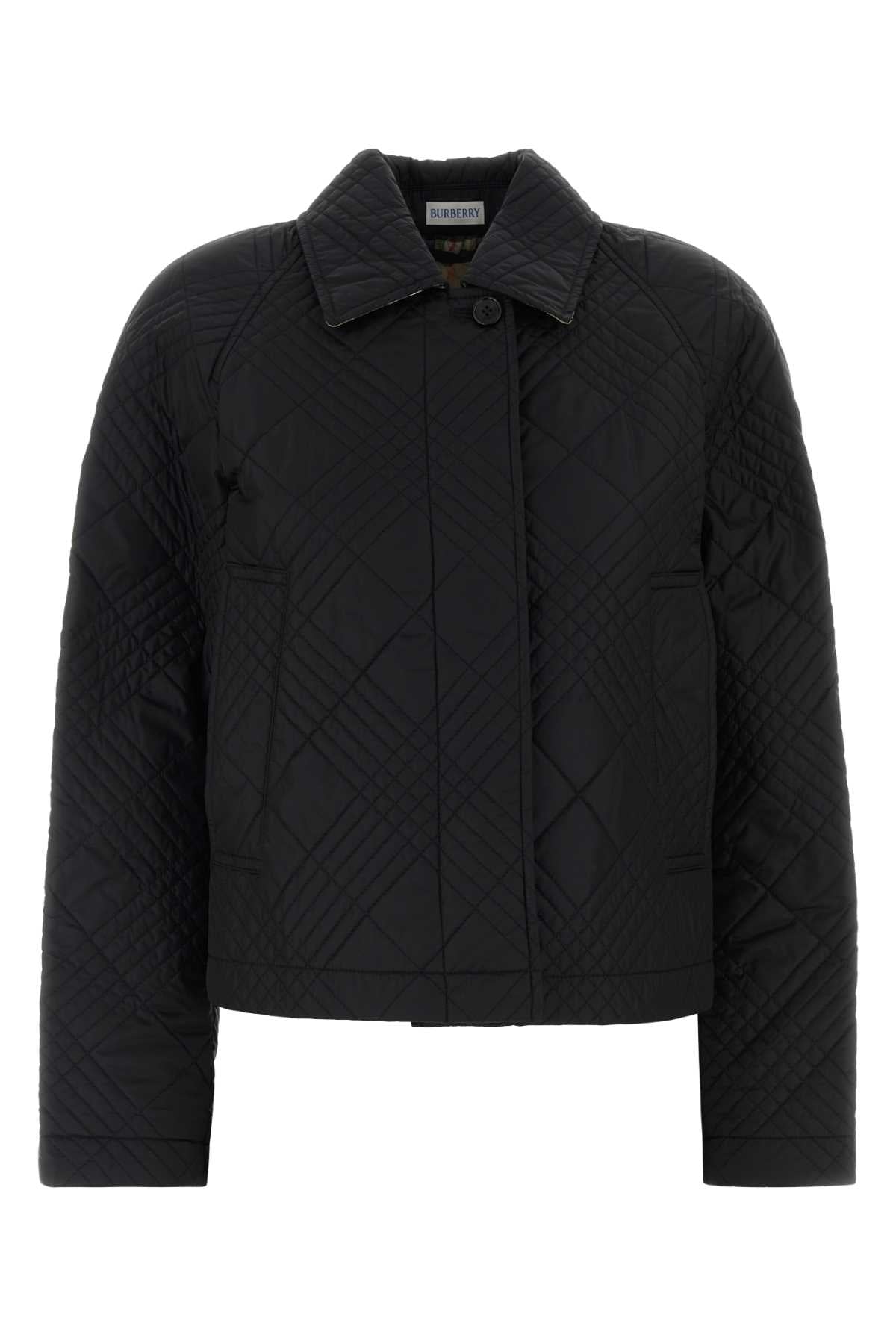 Burberry Women Black Nylon Tiffield Jacket BURBERRY