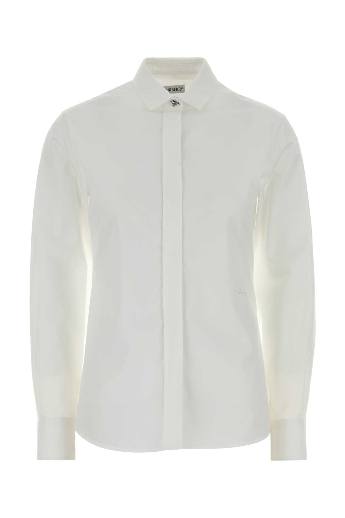 Burberry Women White Poplin Shirt BURBERRY