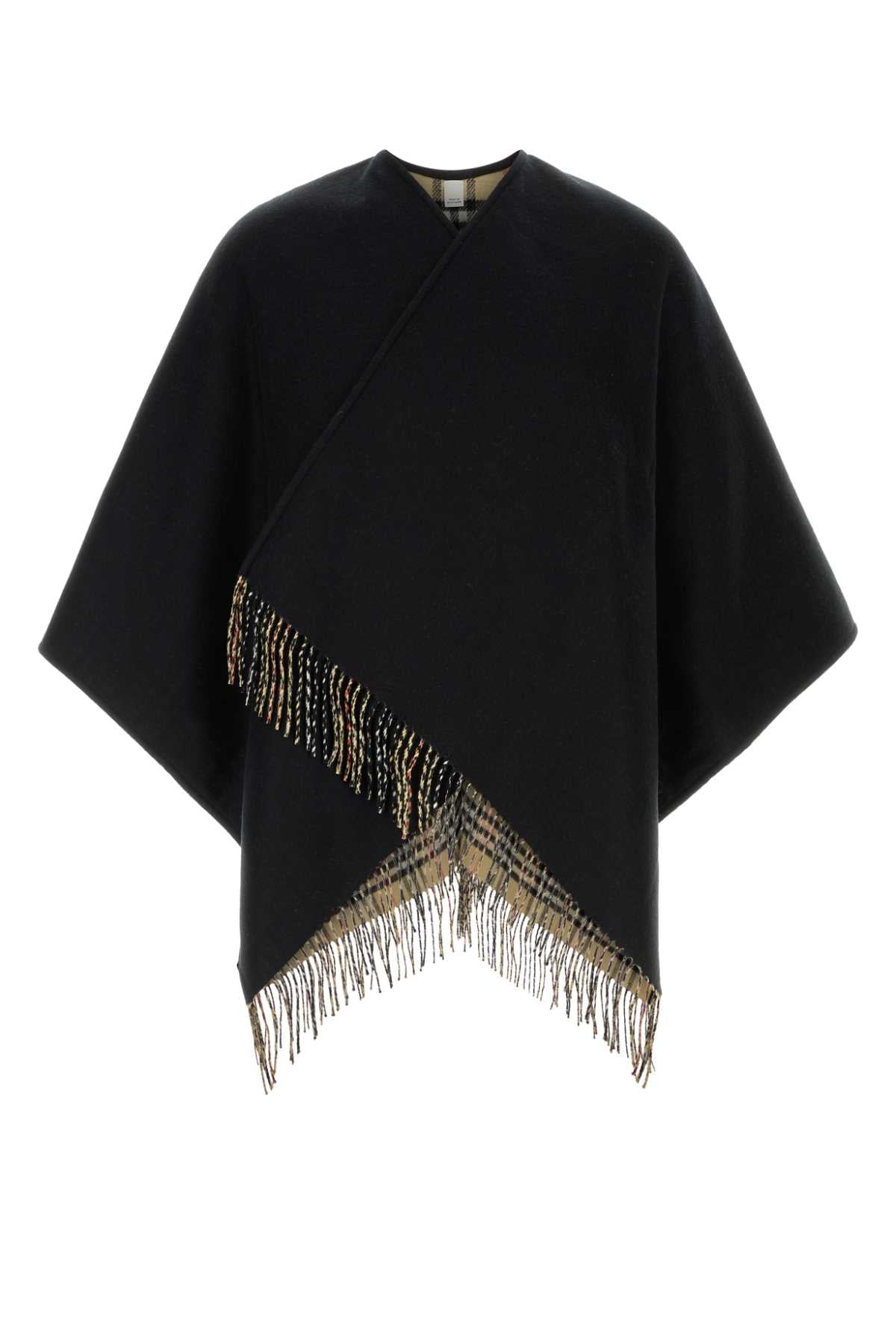 Burberry Unisex Black Wool Reversible Cape BURBERRY
