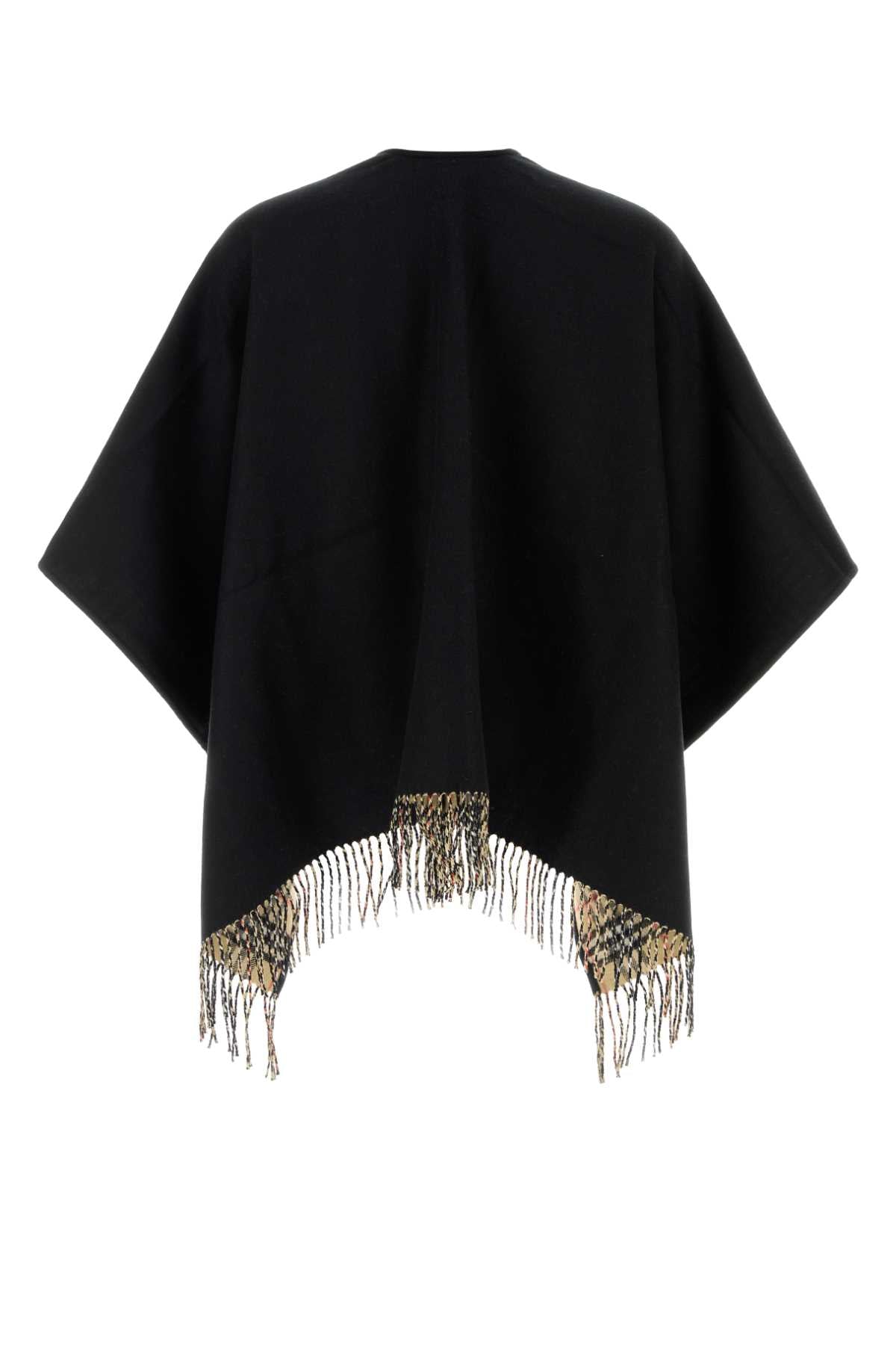 Burberry Unisex Black Wool Reversible Cape BURBERRY