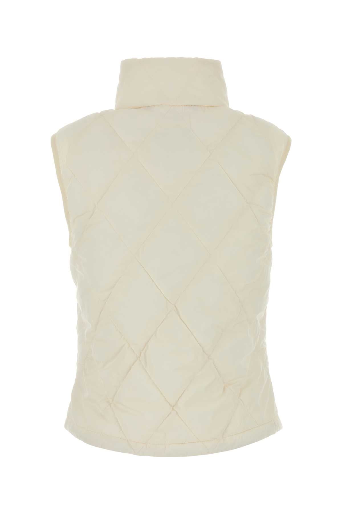 Burberry Women Ivory Nylon Cheswick Vest BURBERRY