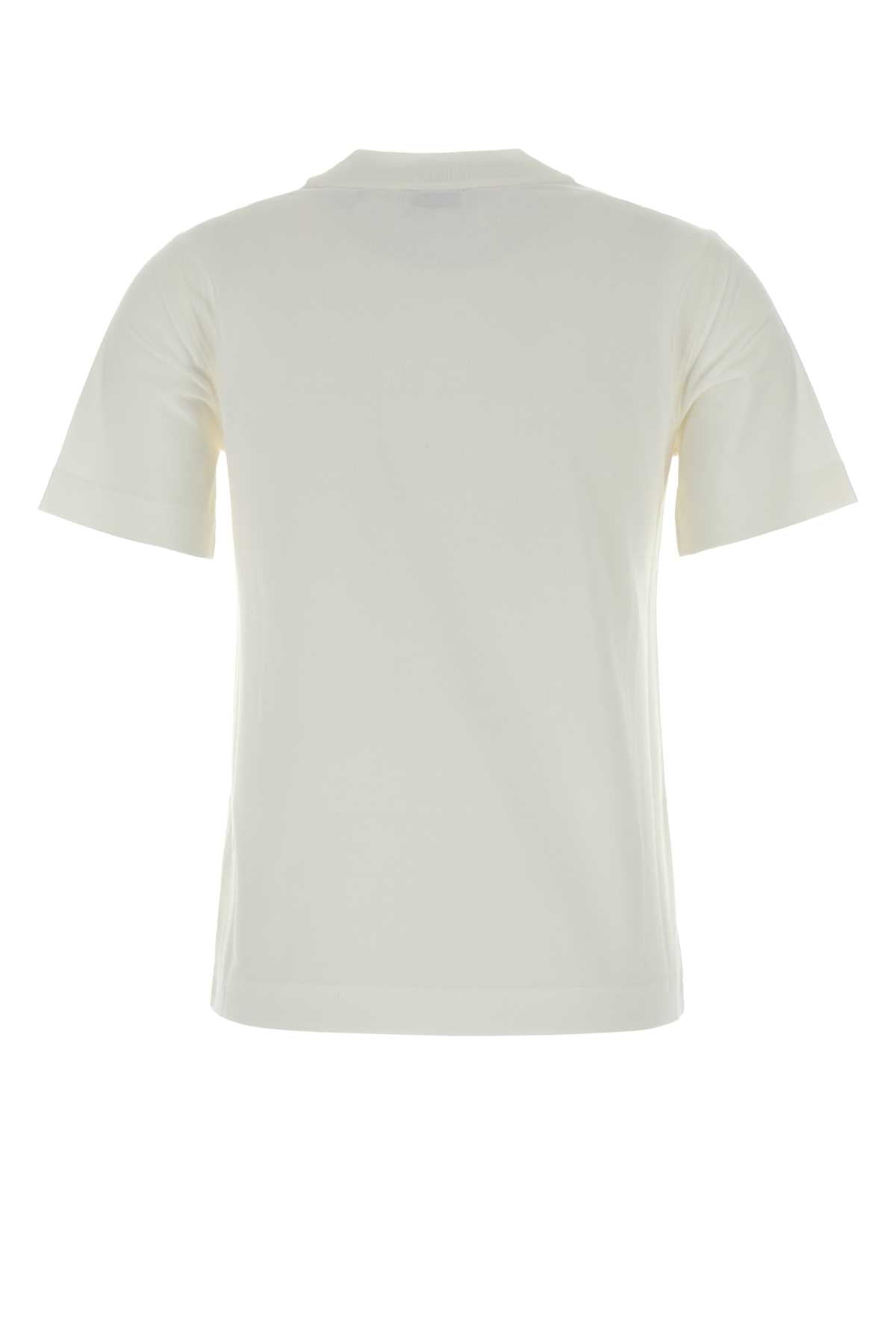 Burberry Women White Cotton T-Shirt BURBERRY