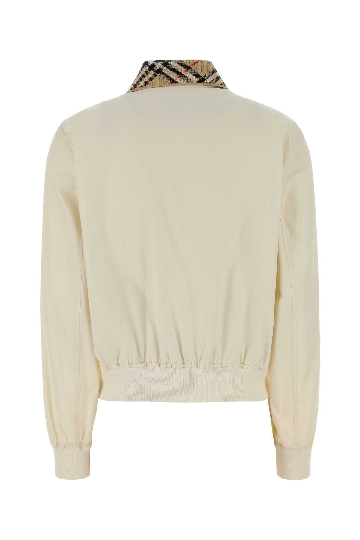 Burberry Women White Cotton Jacket BURBERRY