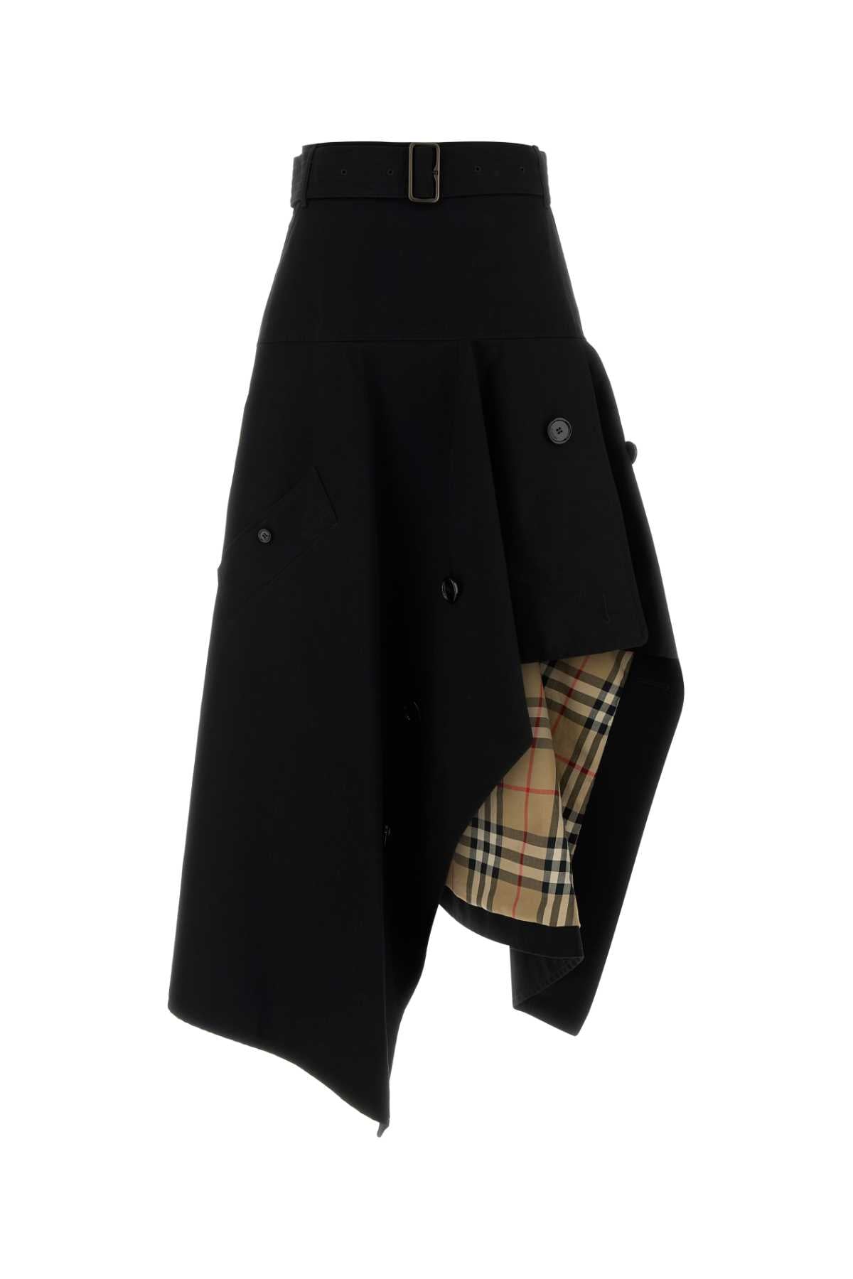 Burberry Women Black Gabardine Skirt BURBERRY