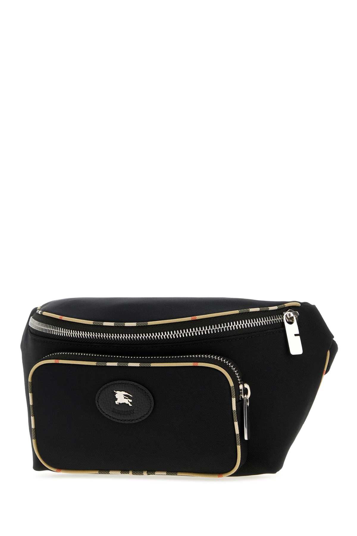 Burberry Men Black Canvas Belt Bag BURBERRY