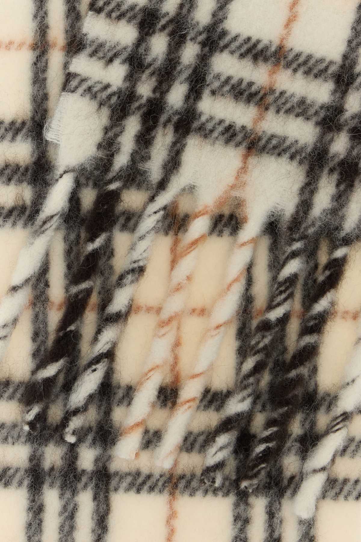 Burberry Unisex Embroidered Alpaca Blend Scarf BURBERRY