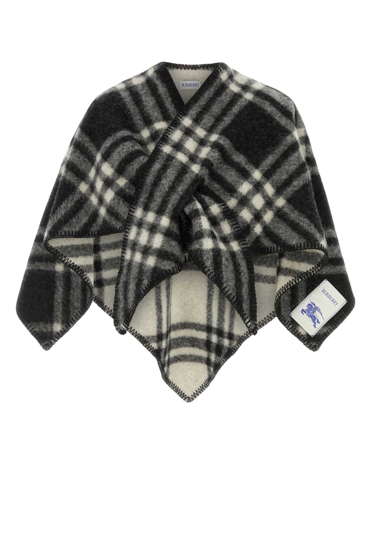 Burberry Unisex Embroidered Wool Scarf BURBERRY