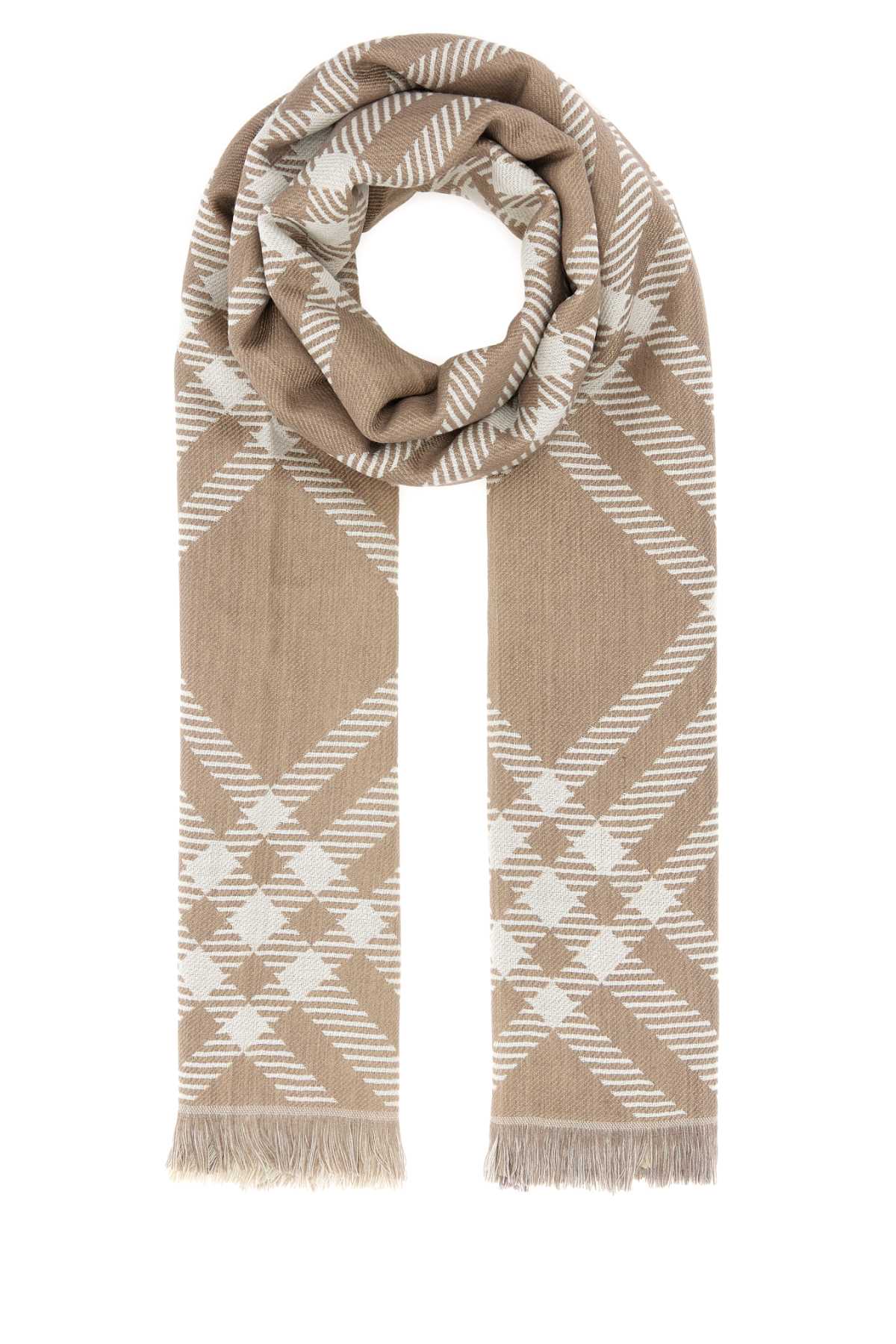 Burberry Unisex Embroidered Wool Blend Scarf