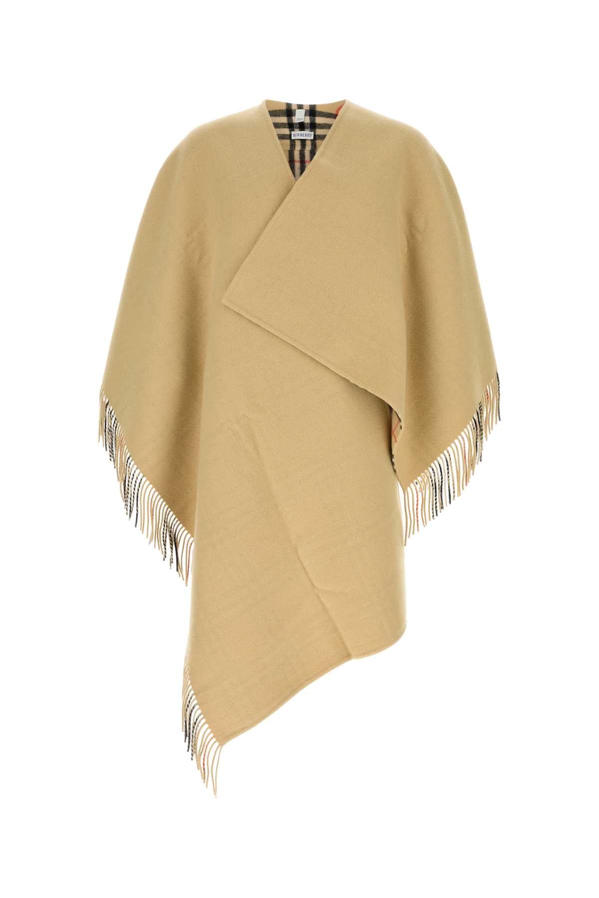 Burberry Unisex Beige Wool Cape BURBERRY