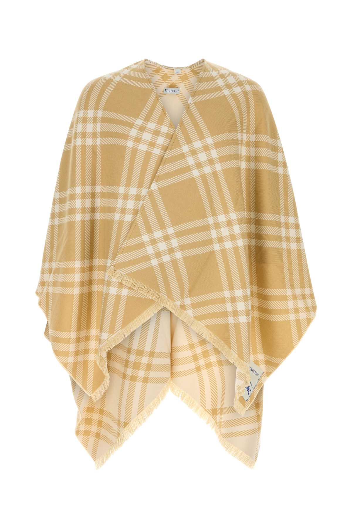 Burberry Unisex Embroidered Wool Blend Cape BURBERRY