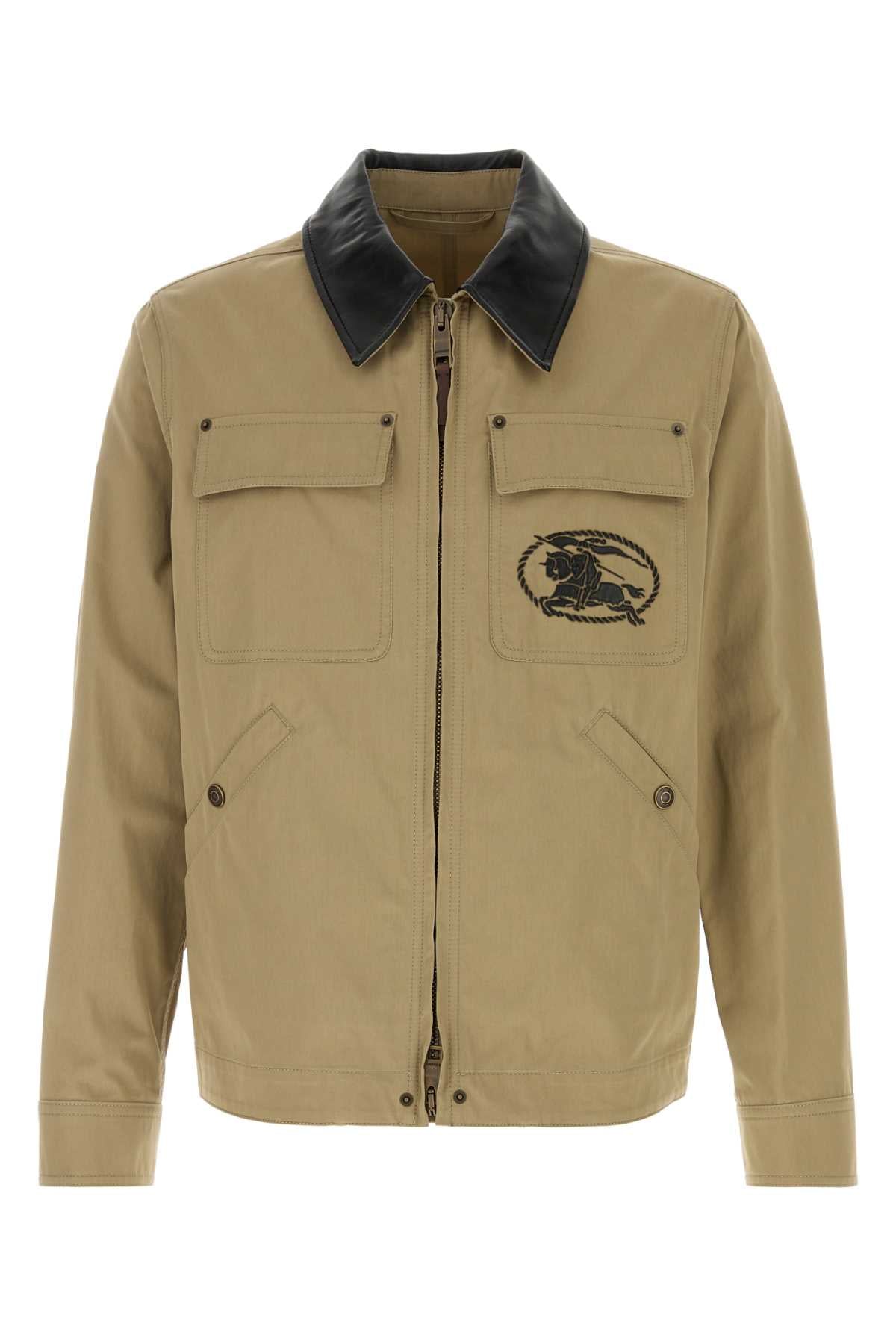 Burberry Men Cappuccino Cotton Jacket BURBERRY