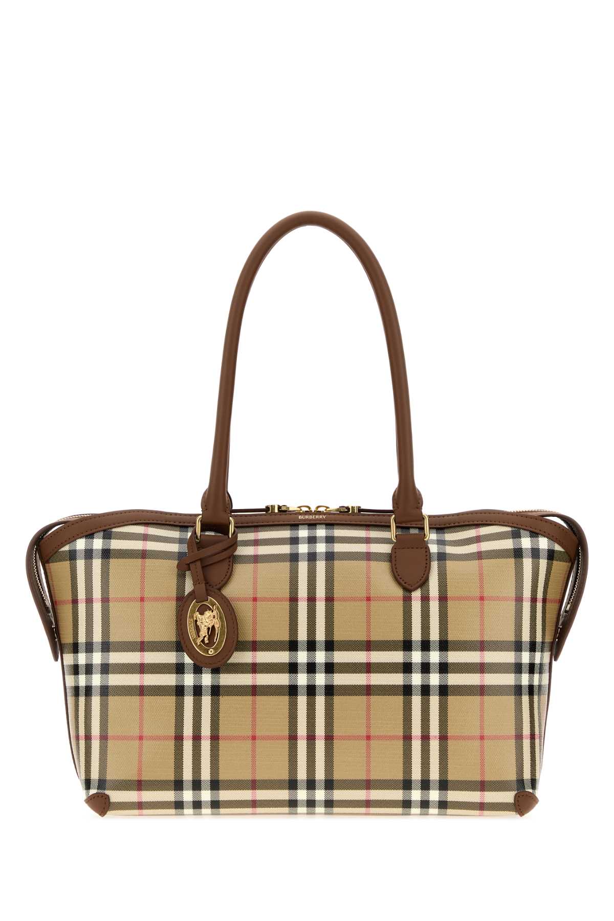 Burberry Women Printed Canvas Small Check Handbag BURBERRY