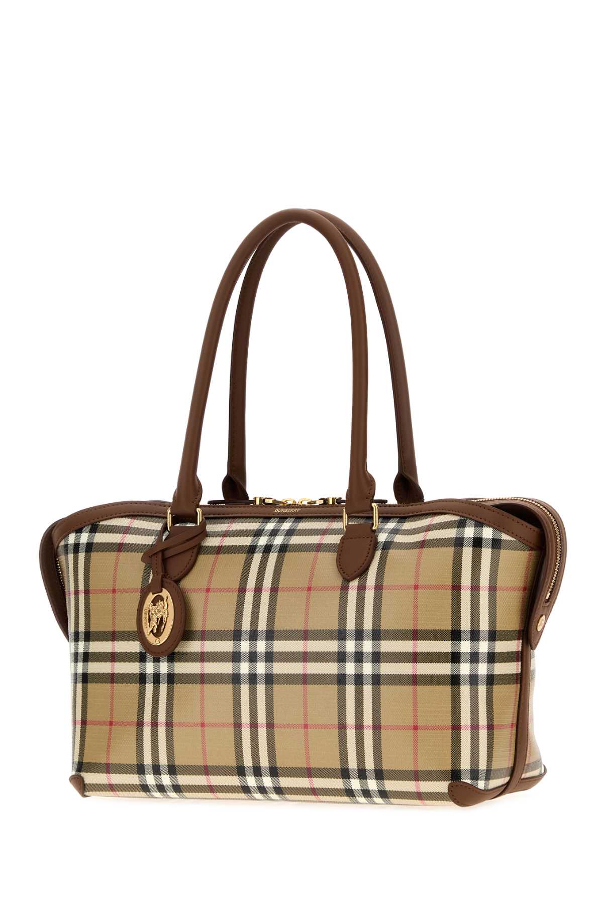 Burberry Women Printed Canvas Small Check Handbag BURBERRY