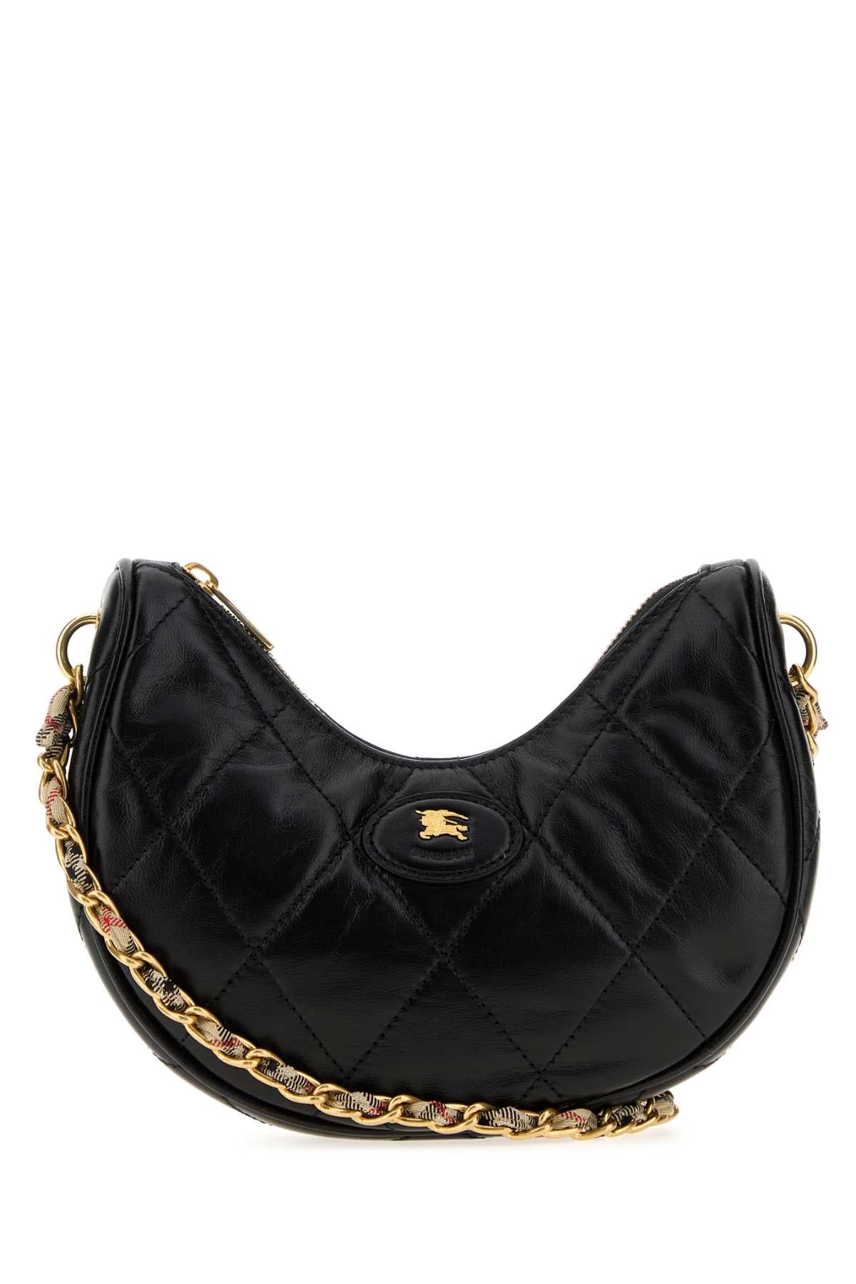 Burberry Women Black Leather Horseshoe Shoulder Bag BURBERRY
