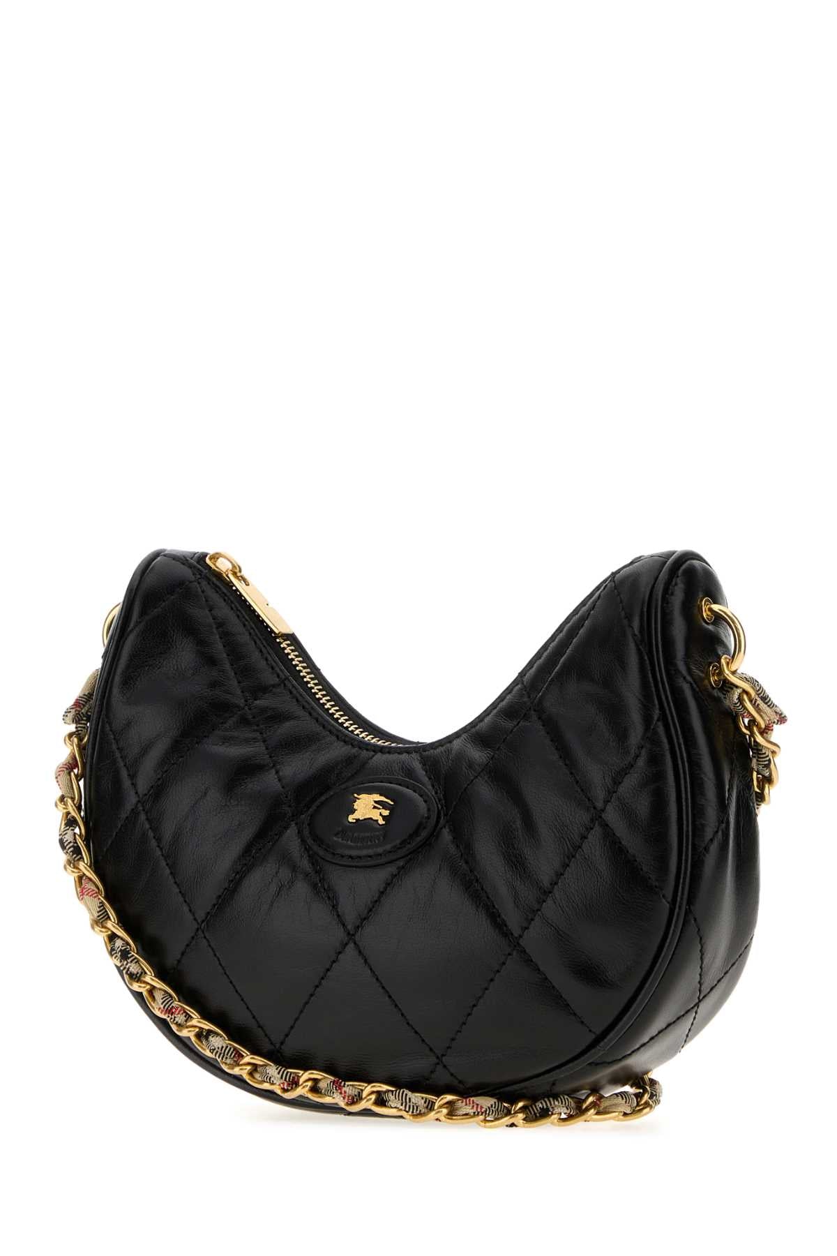 Burberry Women Black Leather Horseshoe Shoulder Bag BURBERRY