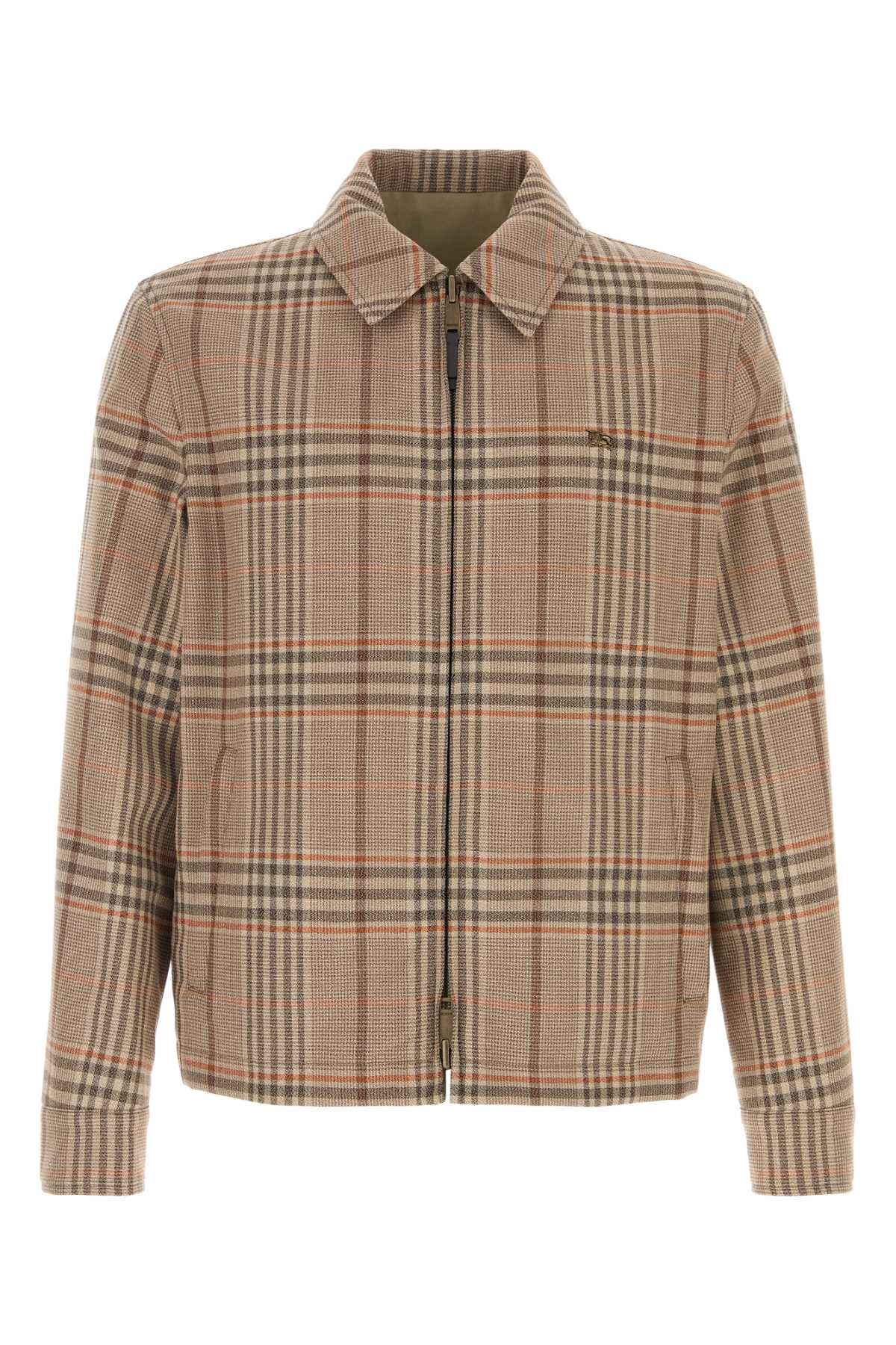 Burberry Men Embroidered Wool Reversible Jacket BURBERRY