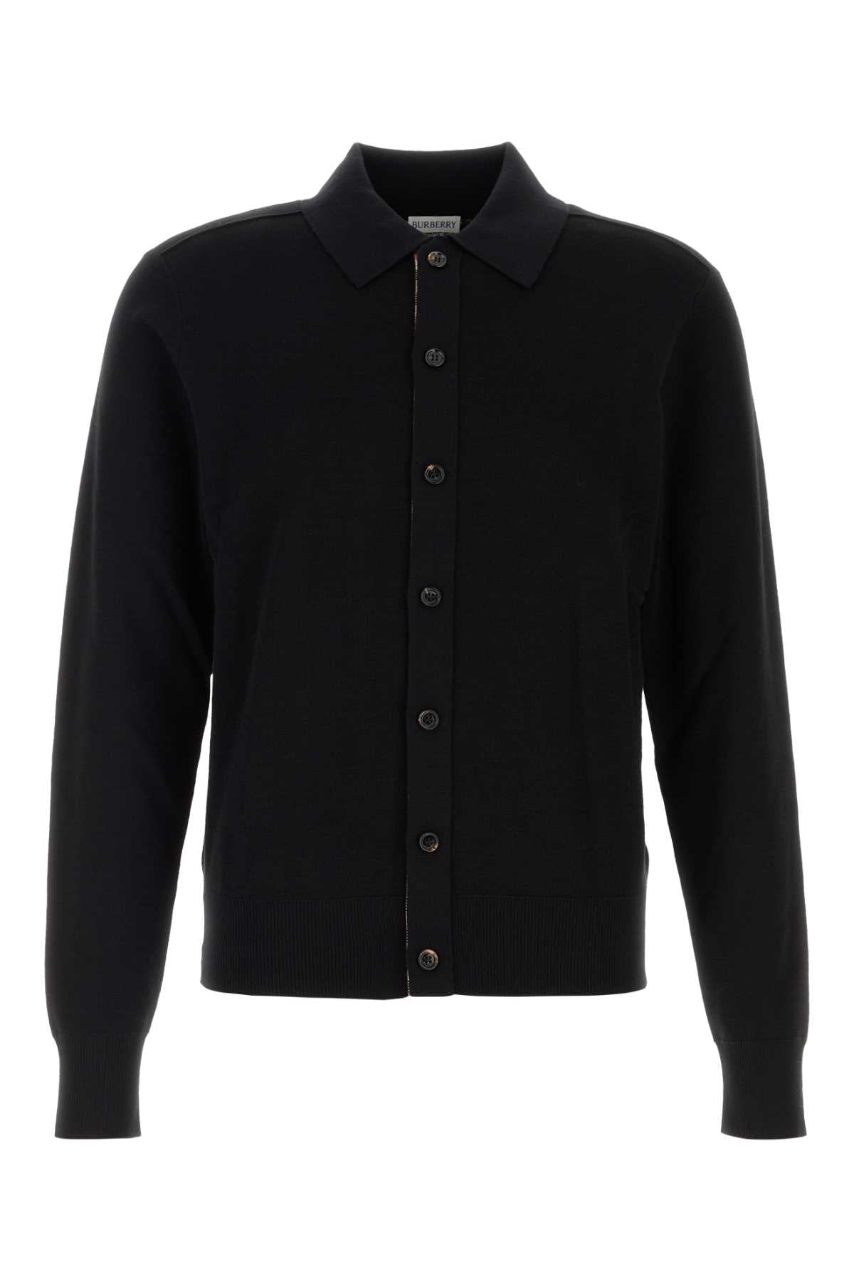 Burberry Men Black Wool Cardigan BURBERRY