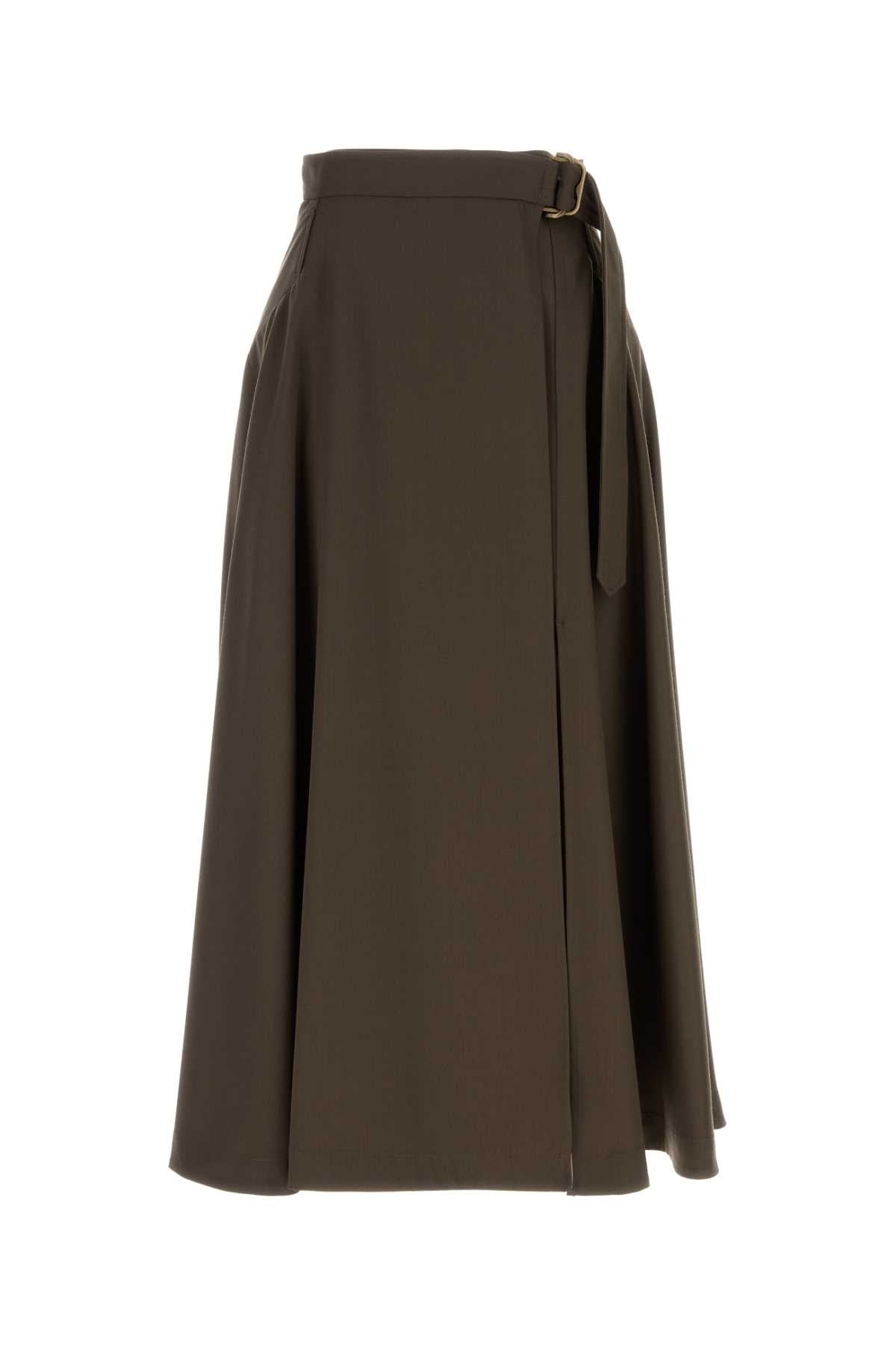 Burberry Women Brown Wool Skirt BURBERRY