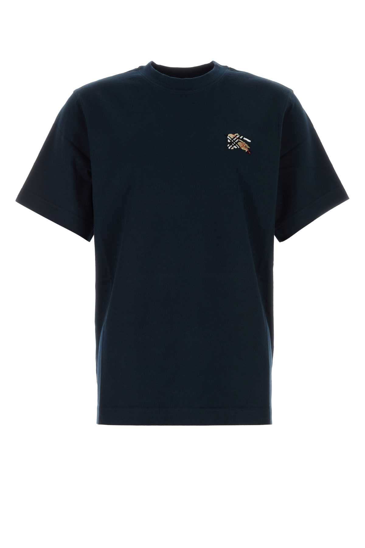 Burberry Men Midnight Blue Cotton T-Shirt BURBERRY
