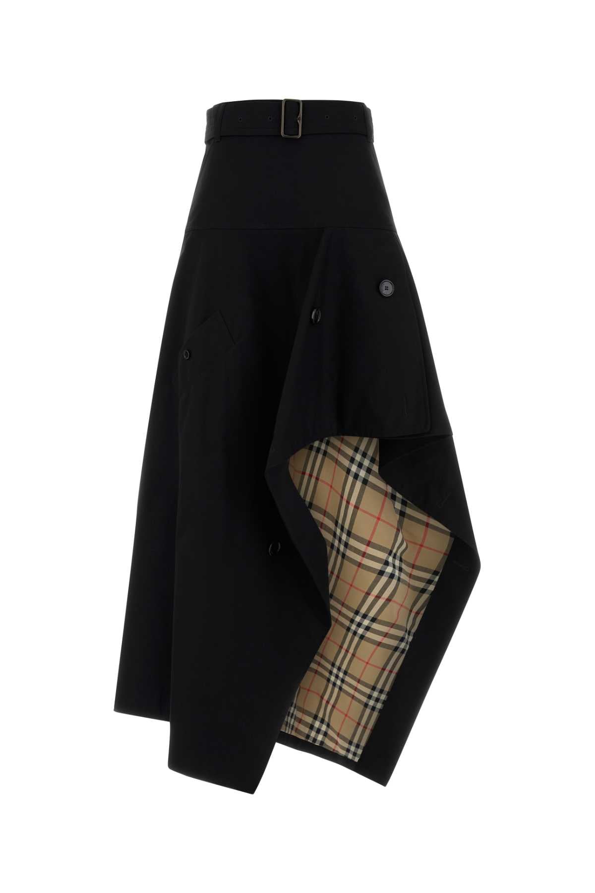 Burberry Women Black Gabardine Skirt BURBERRY