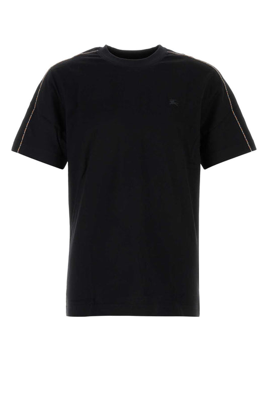 Burberry Men Black Cotton T-Shirt BURBERRY