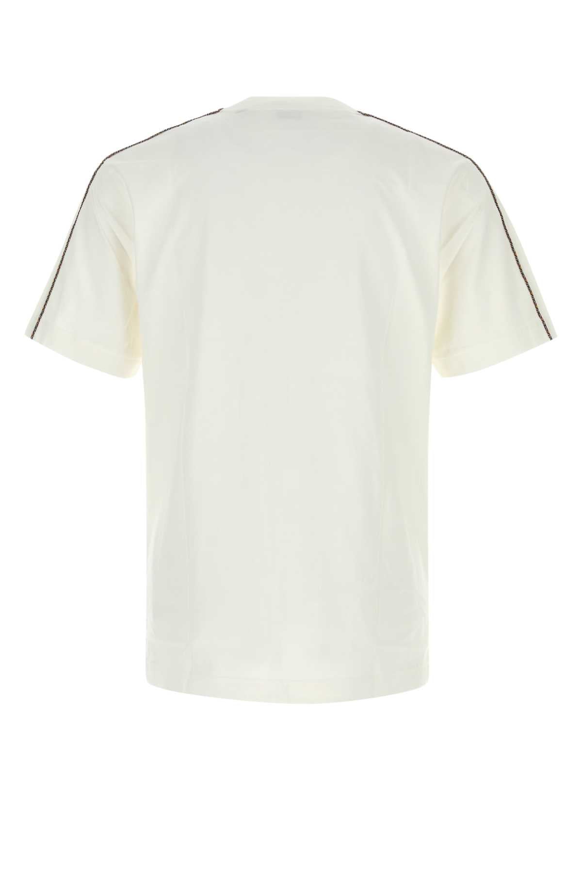 Burberry Men White Cotton T-Shirt BURBERRY