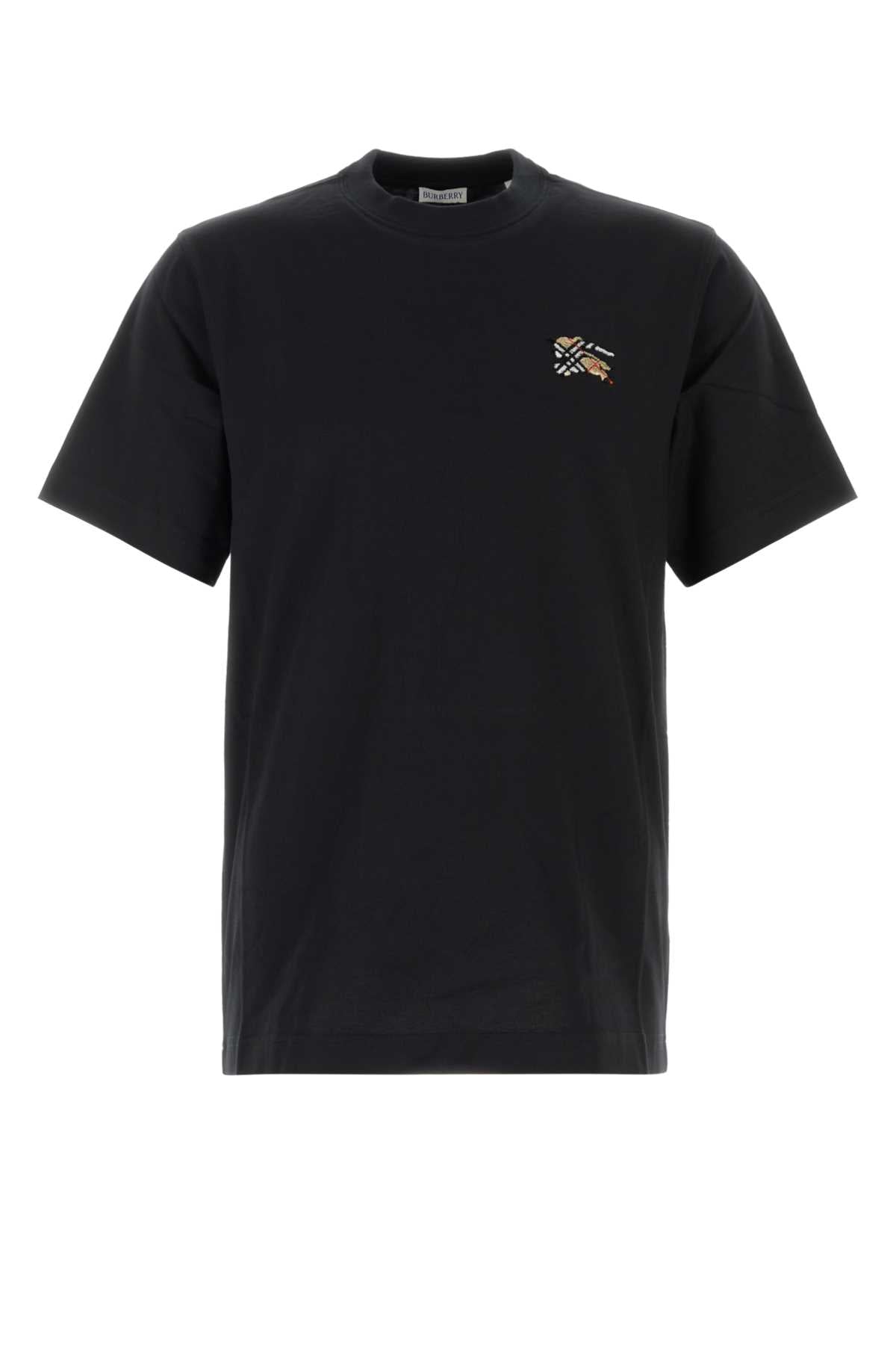 Burberry Men Black Cotton T-Shirt