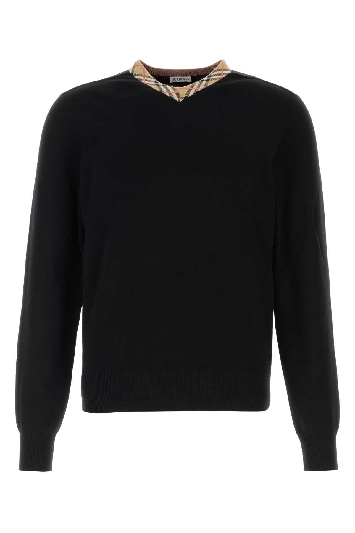 Burberry Men Black Wool Sweater BURBERRY