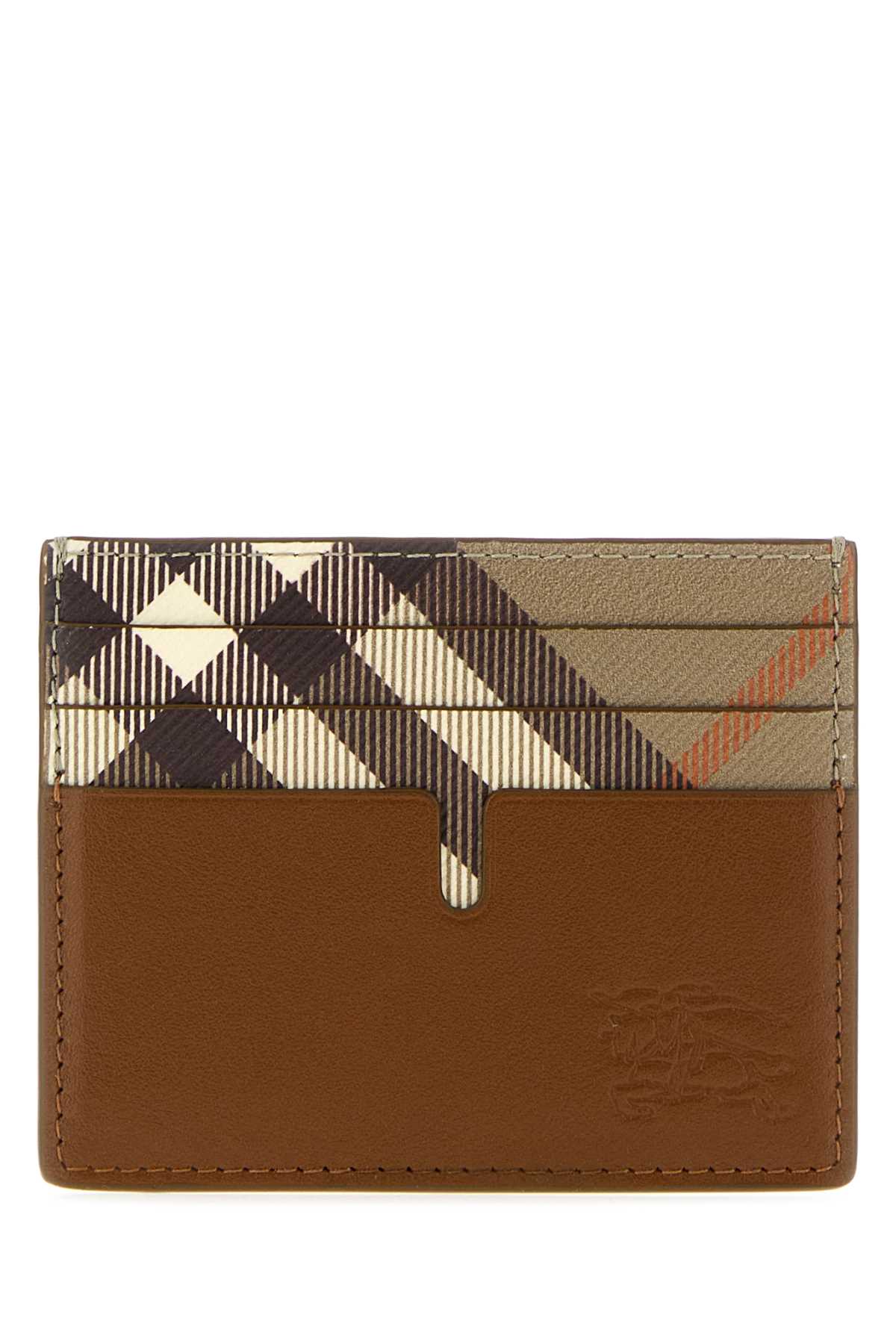 Burberry Men Multicolor Leather And Canvas Card Holder BURBERRY