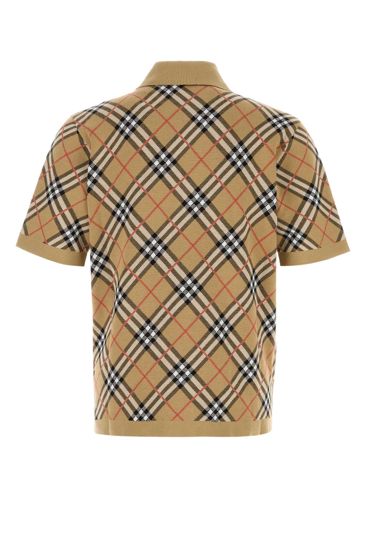 Burberry Men Embroidered Cotton Blend Polo Shirt BURBERRY