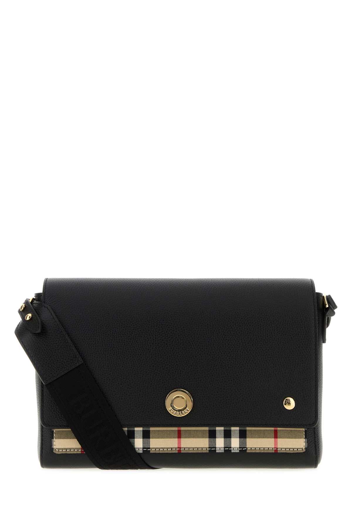 Burberry Women Black Leather Note Crossbody Bag BURBERRY