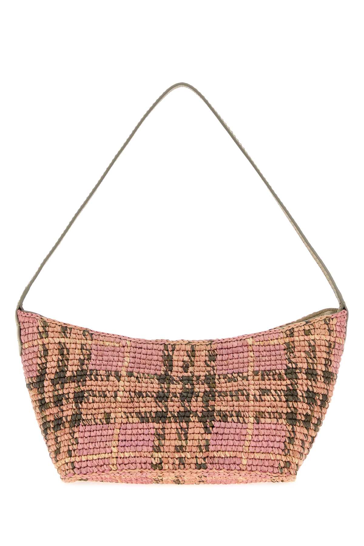 Burberry Women Embroidered Raffia Mini Margate Shoulder Bag BURBERRY