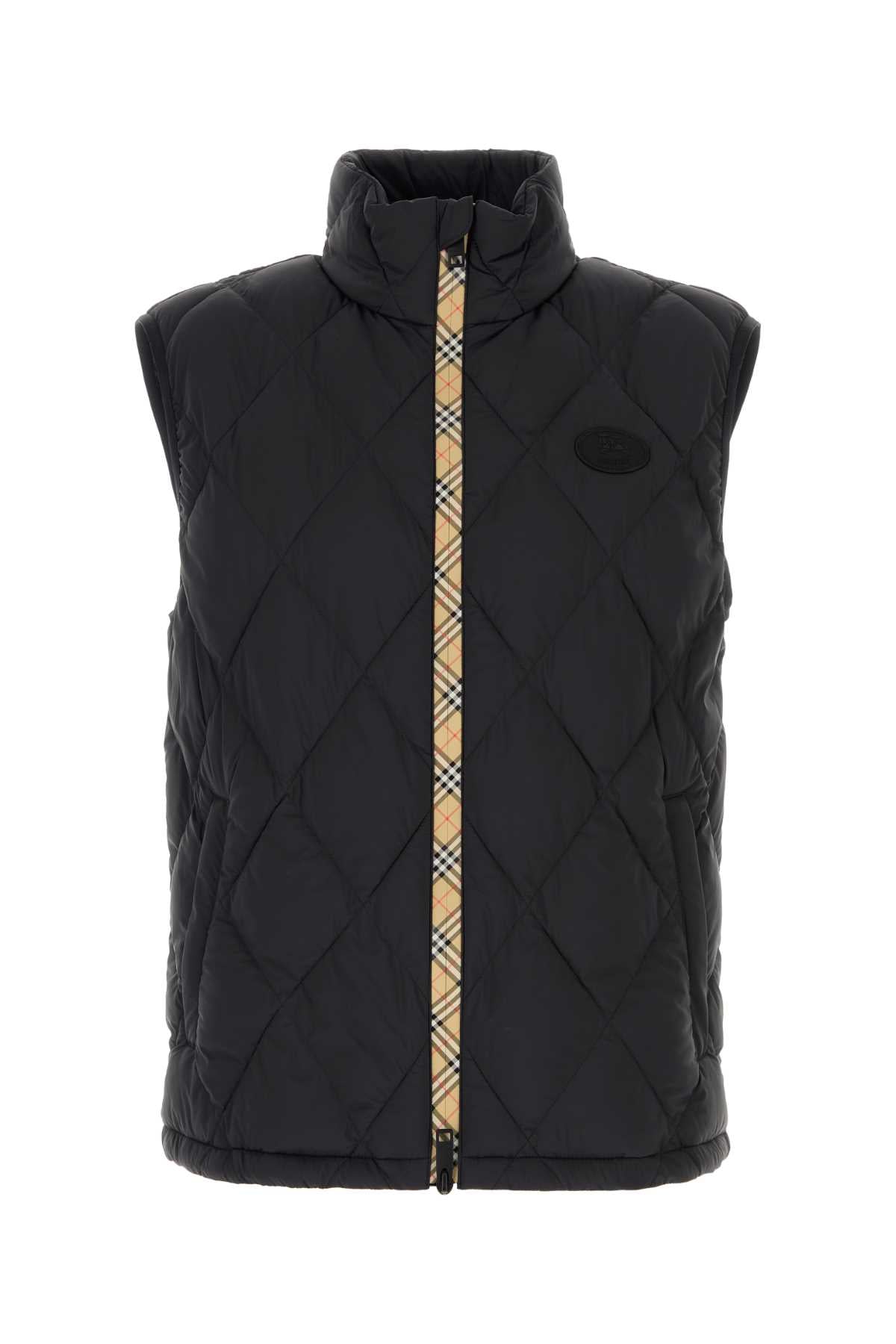 Burberry Men Black Nylon Acresford Sleeveless Jacket BURBERRY