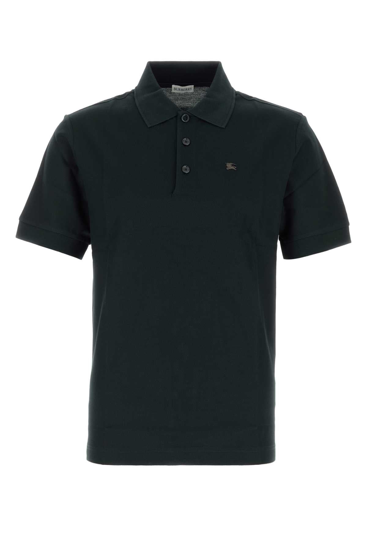 Burberry Men Black Piquet Polo Shirt BURBERRY