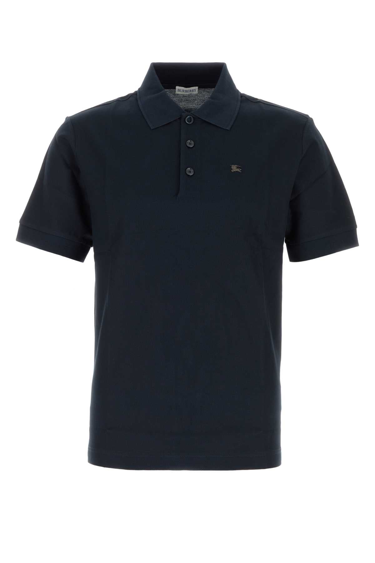Burberry Men Navy Blue Piquet Polo Shirt BURBERRY