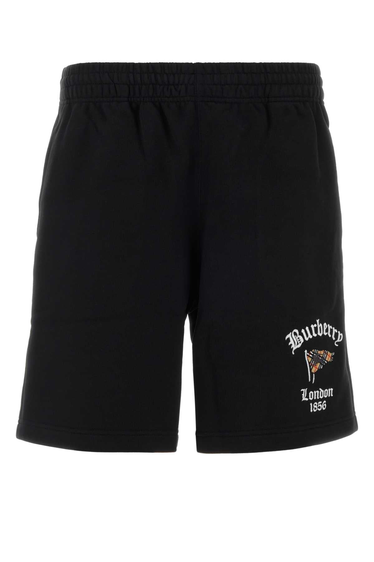 Burberry Men Black Cotton Bermuda Shorts BURBERRY