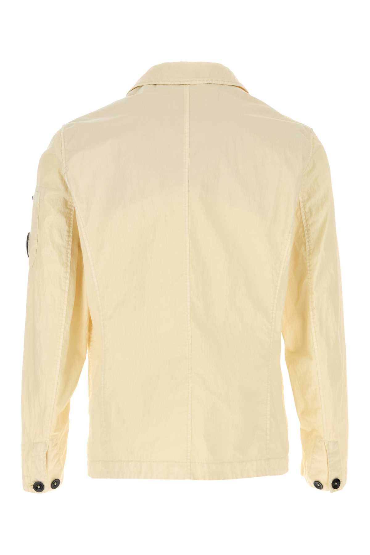 C.P. Company Men Cream Cotton Blend Blazer C.P. COMPANY