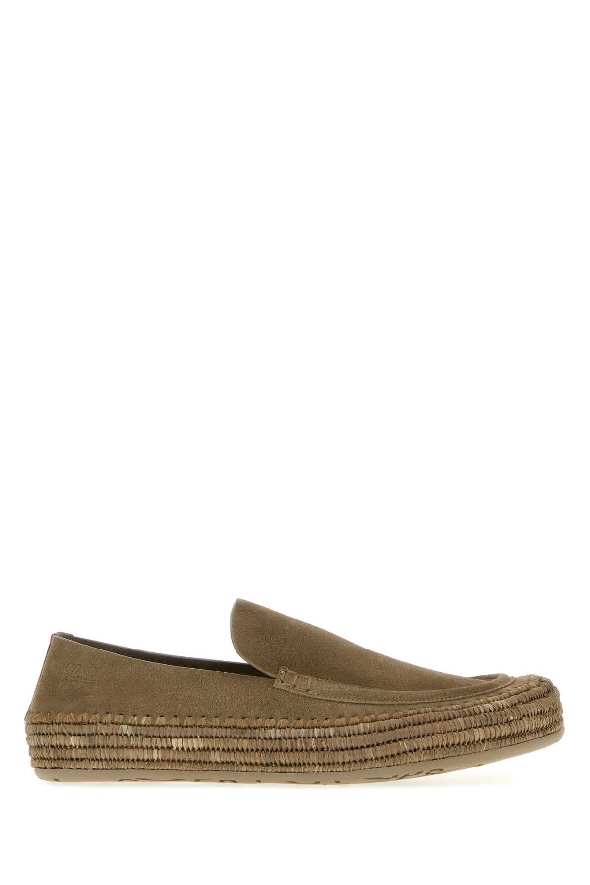 Loewe Paula's Ibiza Men Cappuccino Suede Paula S Ibiza Rio Loafers LOEWE