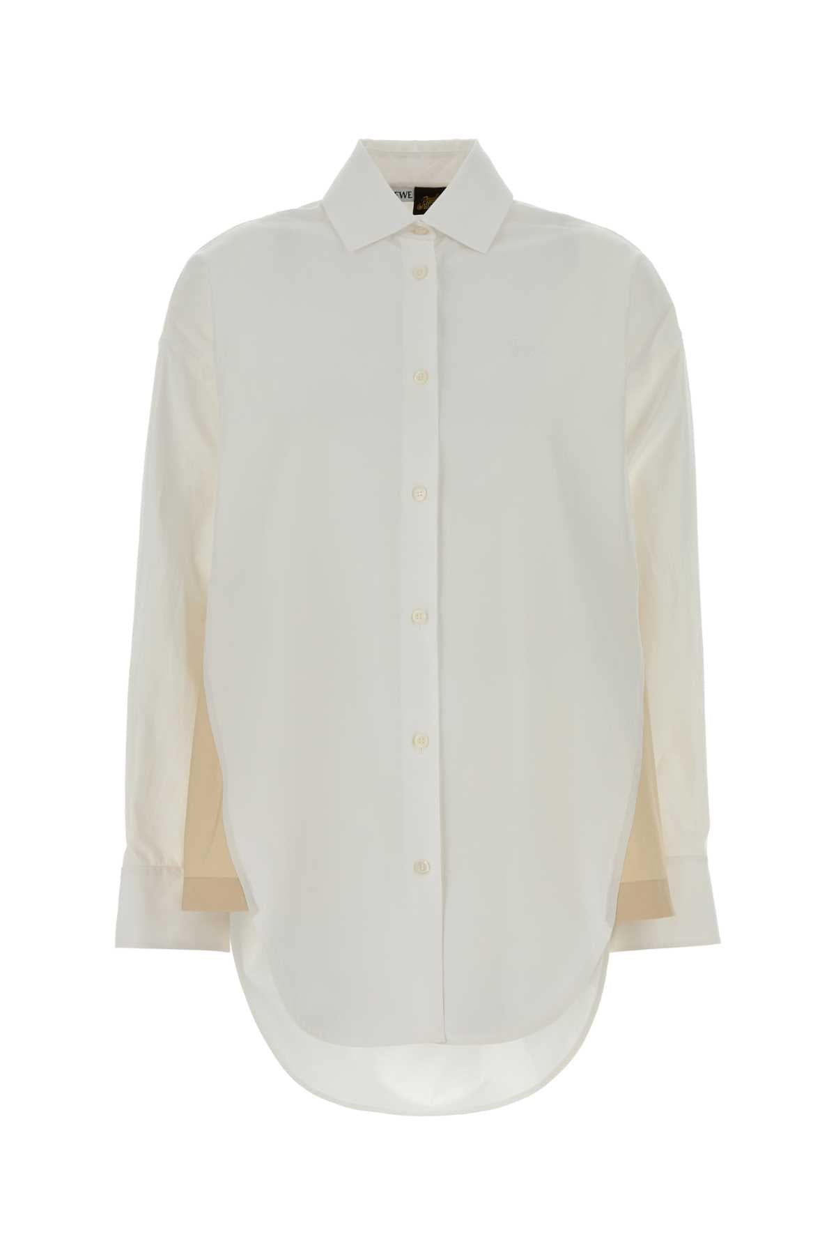 Loewe Paula's Ibiza Women White Poplin Paula S Ibiza Shirt LOEWE