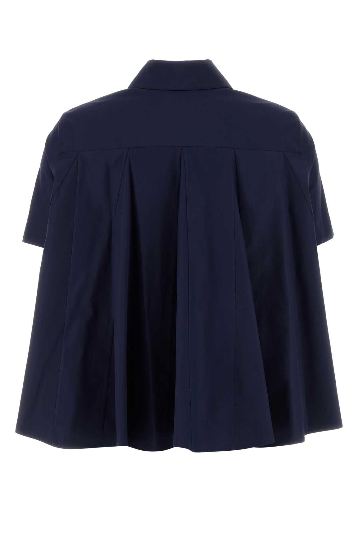 Loewe Paula's Ibiza Women Navy Blue Poplin Paula S Ibiza Shirt LOEWE